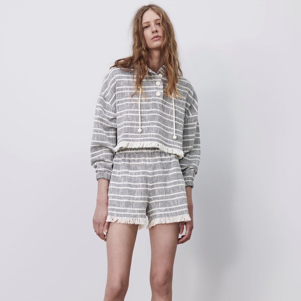 Zara Tweeded Jacket & Shorts Set